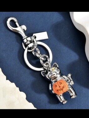 Kitty Cat & Jack O'Lantern Bag Charm/ Keychain NEW